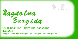 magdolna bergida business card